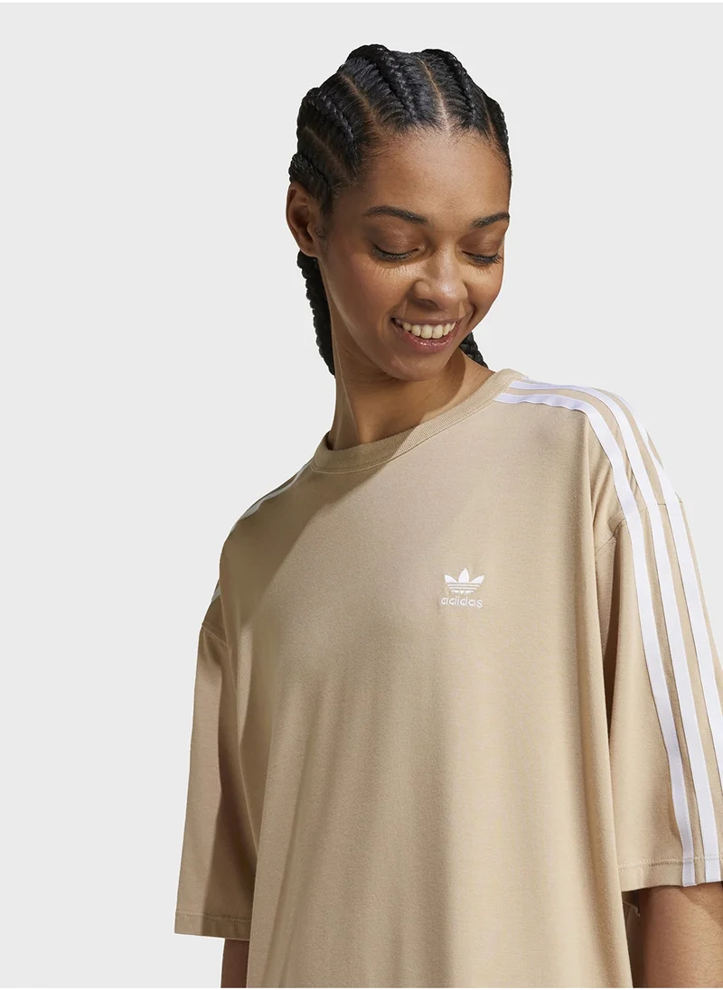 اديداس اوريجينالز 3 Stripe T-Shirt Oversized