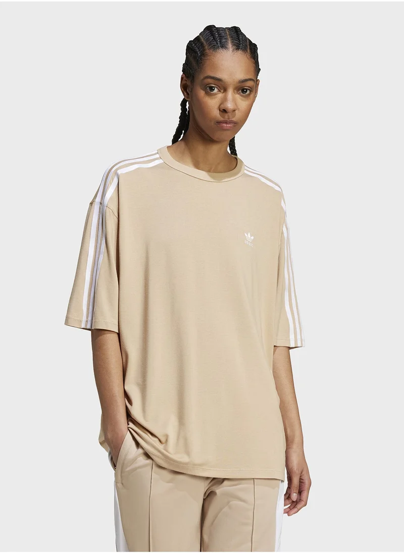 adidas Originals 3 Stripe T-Shirt Oversized