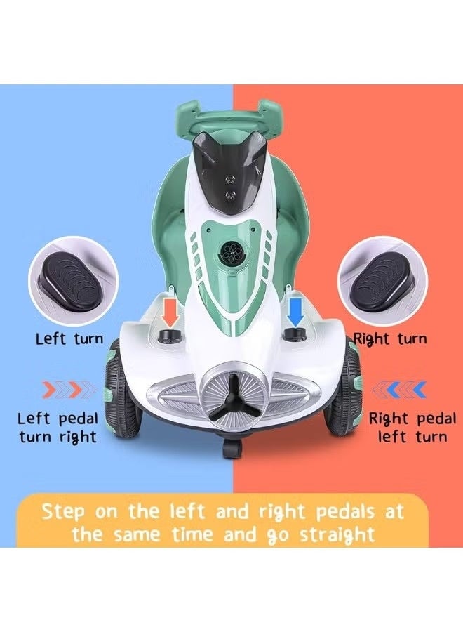 StarKids Electric Scooter For Kids, Scooter With Bubble Launcher 12V Battery, Ride On Toys For Children, 4 Wheel Car With Dual Motors, scooter With Remote Control, Sound Effects & Lights - Image 3