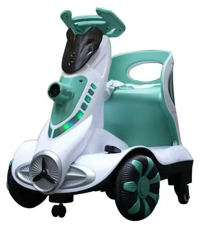 StarKids Electric Scooter For Kids, Scooter With Bubble Launcher 12V Battery, Ride On Toys For Children, 4 Wheel Car With Dual Motors, scooter With Remote Control, Sound Effects & Lights - Image 1