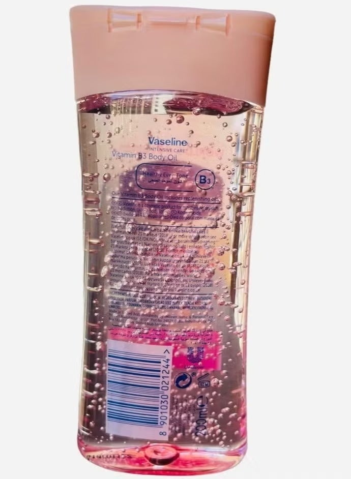 فازلين إنترسيف كير زيت الجسم بفيتامين B3 – عبوة من 2 × 200 مل | ترطيب عميق وإشراقة طبيعية للبشرة - Image 3