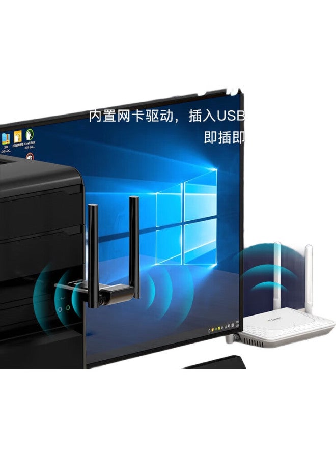 Edup Gigabit Gaming Wifi 7 Plug-And-Play Usb Wireless Network Card 6500M Tri-Band 5G Wireless Network Card For Desktops Laptops Wifi Receiver Ep-Be1703S - Image 3