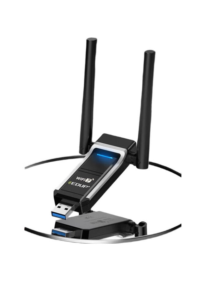 Edup Gigabit Gaming Wifi 7 Plug-And-Play Usb Wireless Network Card 6500M Tri-Band 5G Wireless Network Card For Desktops Laptops Wifi Receiver Ep-Be1703S - Image 1