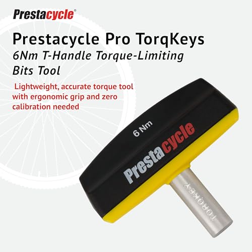 Prestacycle Pro TorqKeys 6Nm T-Handle Torque Limiting Tool – Torque Wrench Bit with Ergonomic Low-Profile Grip, Magnetic 1/4" Hex Bit Retention, Durable Zinc Shaft - Image 2