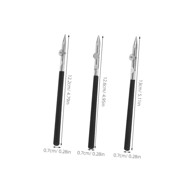 3Pcs Black Fine Line Masking Fluid Pen Set Adjustable Tip Watercolor Drawing Tools - Image 3
