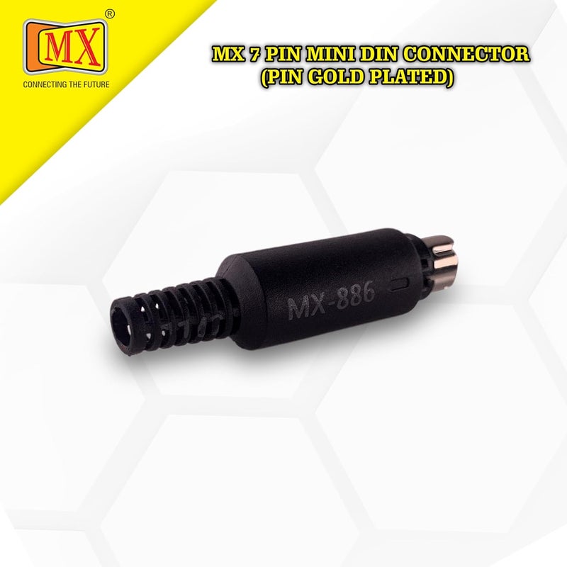 MX S-Terminal Video cord Black S Terminal Plug (Male to Male) Gold Plated Socket 7 Pin Signal Transmission for TV DVD Player_PACK OF 4 - Image 3