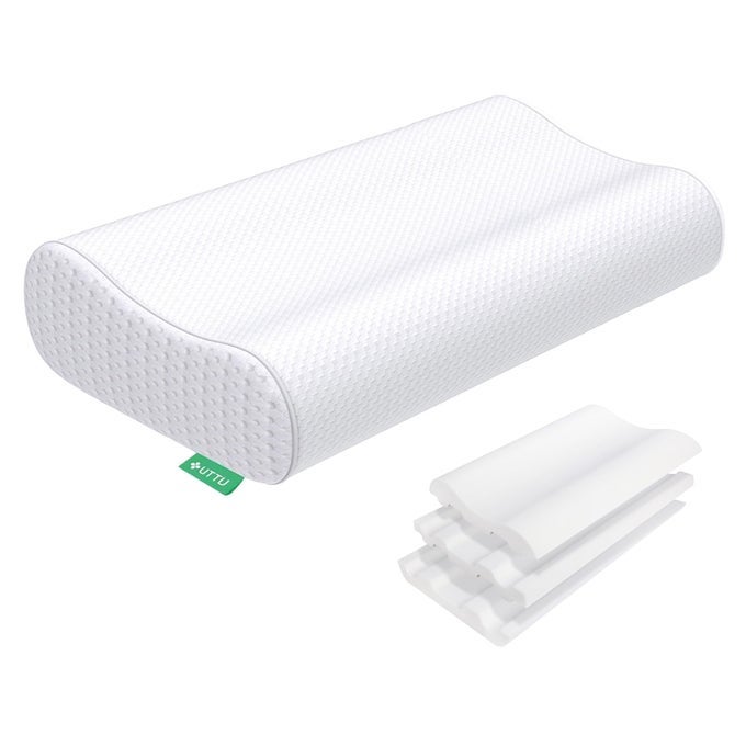 CERVICAL PILLOW FOR NECK STRAIN RELIEF MEMORY FOAM NECK PILLOW FOR SLEEPING ADJUSTABLE ORTHOPEDIC SANDWICH PILLOW CONTOUR COOLING FOR SIDE BACK STOMACH SLEEPER TRAVEL157114739