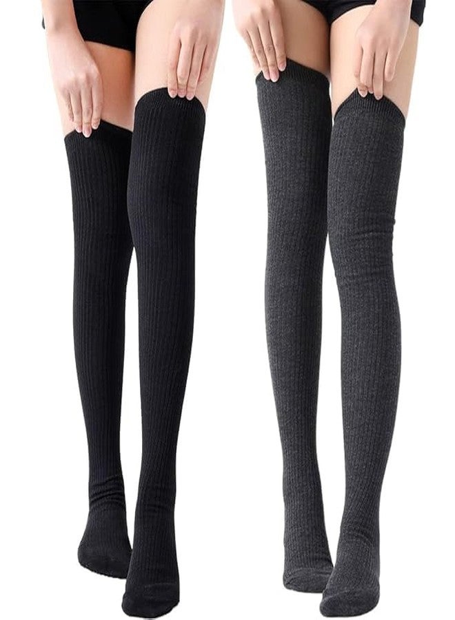 YPTC (Free Size, 1 Pair Wool Warm Thigh High Socks | Knitted Thick Thermal Woolen for Women | Winter Knee-High Leg Warmers, Boot Cuffs, and Knee Caps | Stylish Stockings for Girls. - Image 1
