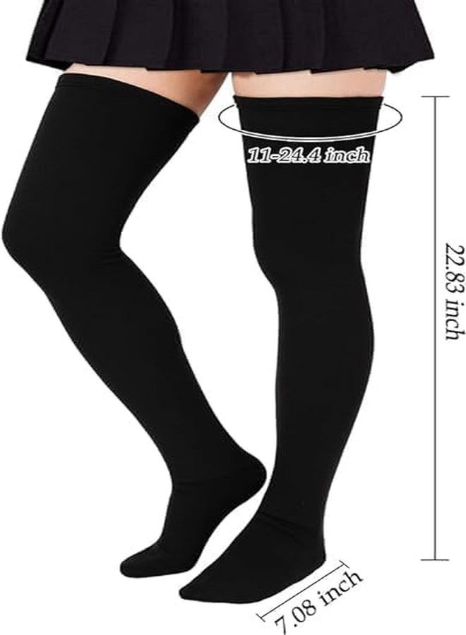 YPTC (Free Size, 1 Pair Wool Warm Thigh High Socks | Knitted Thick Thermal Woolen for Women | Winter Knee-High Leg Warmers, Boot Cuffs, and Knee Caps | Stylish Stockings for Girls. - Image 4