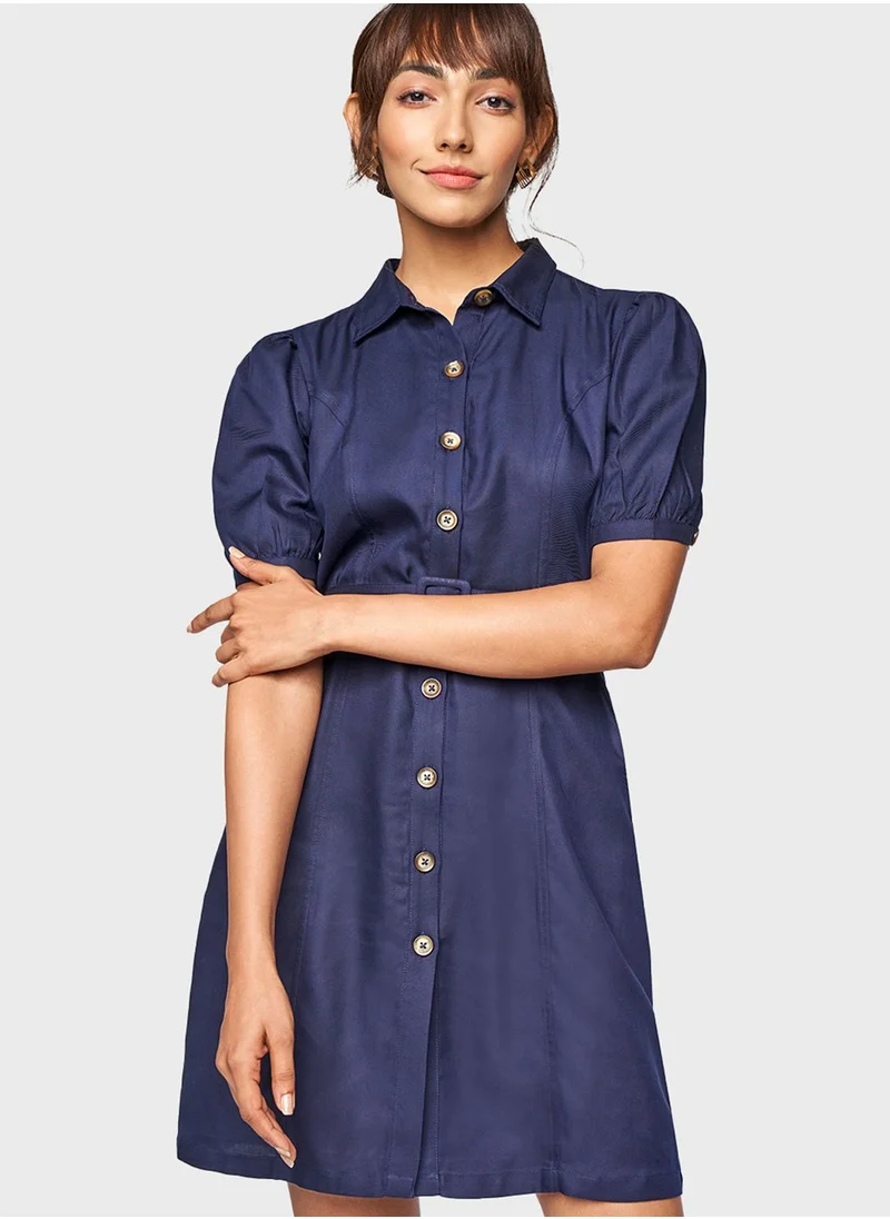 AND Belt Detail Shirt Dress