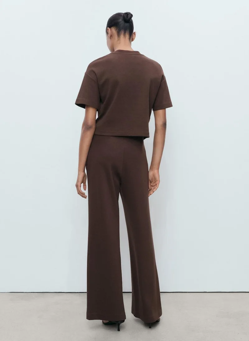 مانجو Straight-fit cotton trousers