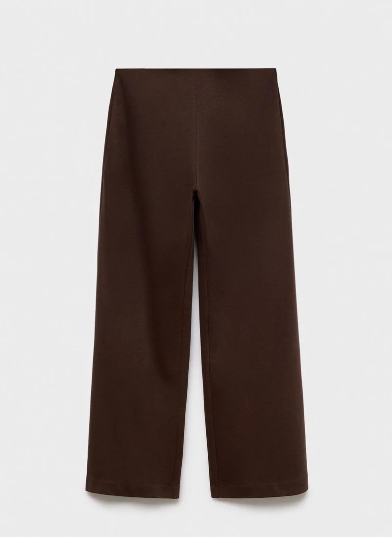 مانجو بنطلون قطن بقصة مستقيمة