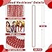 Huskein 120PCS Bead Necklace Red Mardi Gras Beads 33 IN Mardi Gras Accessories Party Costume Beads Parade Throws Bulk for Christmas Pirate Wedding Party Favors Supplies Decoration - Image 4