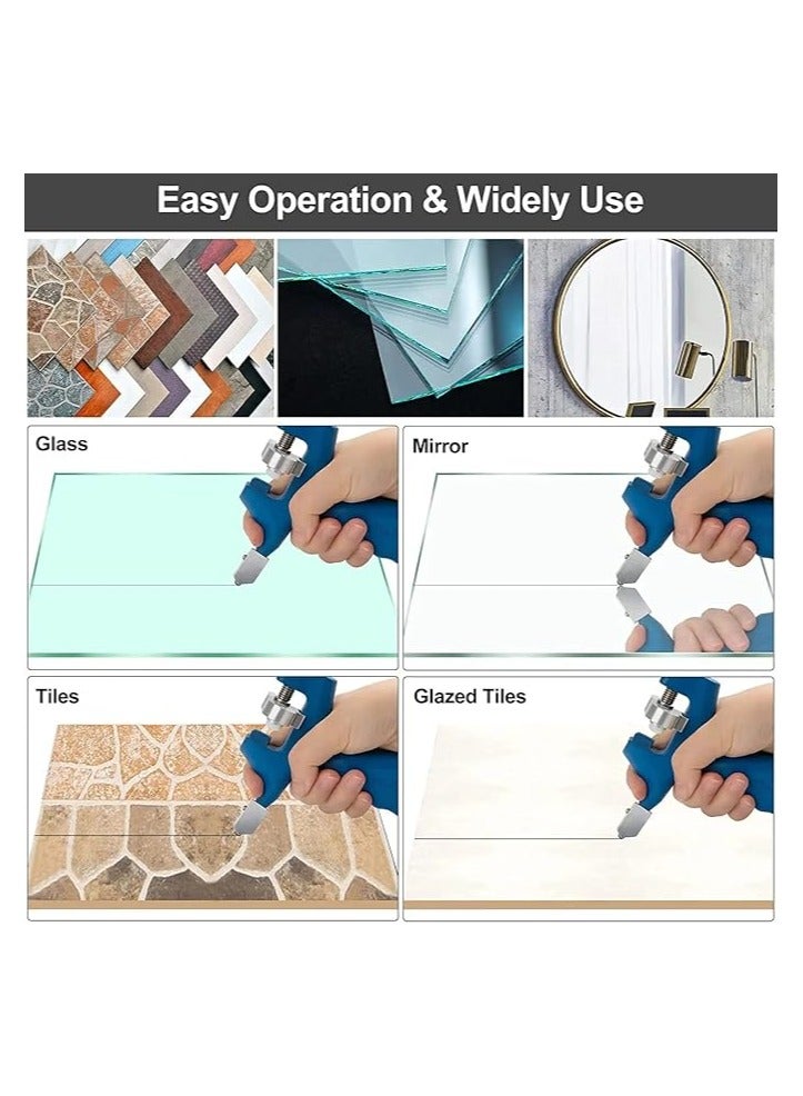 2 in 1 Integrated Glass & Tile Cutter – Professional Hand Tool with 2 Extra Blades - Image 4