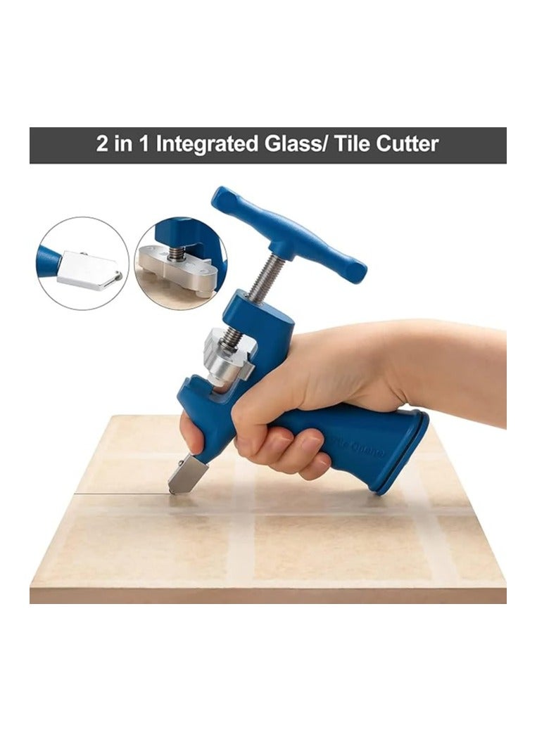 2 in 1 Integrated Glass & Tile Cutter – Professional Hand Tool with 2 Extra Blades - Image 5