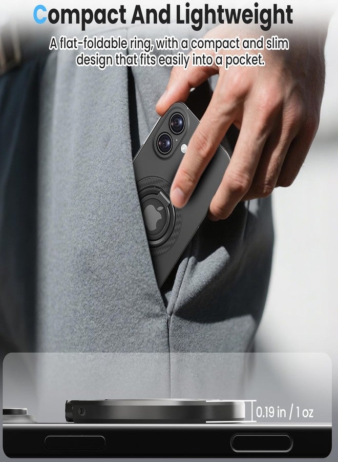 Nillkin Magsafe Phone Ring Holder Magnetic Grip Stand, Double Sided Magnets Kickstand, Upgraded Carbon Fiber Finger Holder, Accessories Compatible with iPhone 17 16 15 14 13 12 Pro Max Google Pixel 10 - Image 5