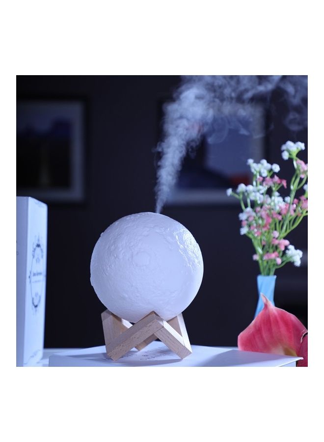 نيبمينينت مصباحٌ ليلي على شكل قمر قابل للشحن بمنفذ USB أبيض 14 x 16سم - Image 1