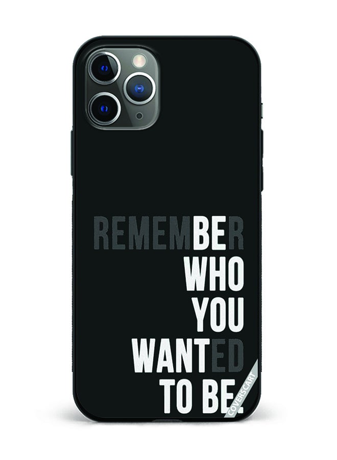 COVERSCART Protective Case Cover For Apple iPhone 11 Pro Max Caption Design Black