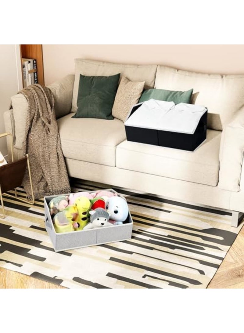 Barakah Closet Organizers Bins – 6 Pack Large Fabric Storage Bins with Handles, Collapsible Trapezoid Design for Clothes, Towels, and Household Items, Durable and Space-Saving (Light Grey) - Image 5