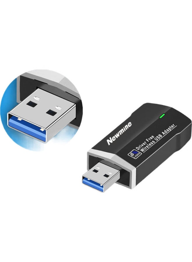 Newmine Mini-1300M Usb Plug-And Wireless Network Adapter, Gigabit 5G Dual-Band, Wifi Receiver And Transmitter For Desktop And Laptop Computers, High-Speed Wall-Penetrating - Image 3