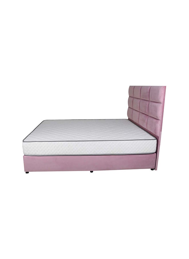 Bed and Mattress Zone Plushify Upholstered Bed 203 X 160 Queen Size Pink Color, Mattress Size-200x160cm (Mattress sold separately)  - Image 4
