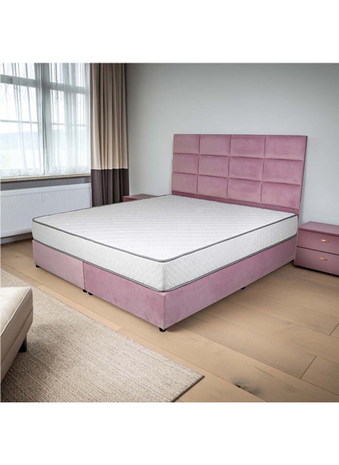 Bed and Mattress Zone Plushify Upholstered Bed 203 X 160 Queen Size Pink Color, Mattress Size-200x160cm (Mattress sold separately)  - Image 5