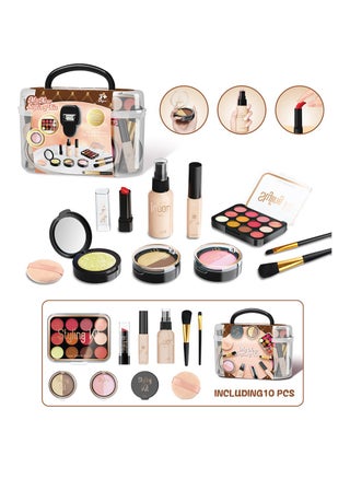 Pretend Makeup Playset, 10pcs/set Non-Toxic Toy Cosmetics Set With Eyeshadow Palette, Lipstick, Applicators, Dress-Up Play.No Real Cosmetics, Just Fun Pretend Play - pzsku/Z203082A31E69BB09489DZ/45/_/1724989147/7a27d1ff-bf81-49f7-ad59-03a10741eab9