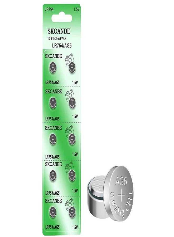 SKOANBE LR754 309/393 ag5 1.5V Watch Button Cell Batteries for Laser（10-Pack） - Image 1