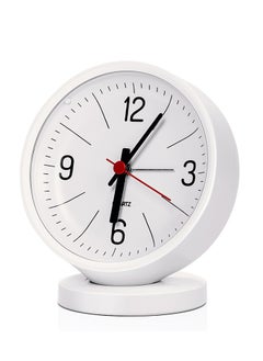 Deli Nusign NS886 Silent Analog Alarm Clock - Sleep Aid Night Light, Snooze & ±1s/day Accuracy, White  - Image 1