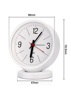 Deli Nusign NS886 Silent Analog Alarm Clock - Sleep Aid Night Light, Snooze & ±1s/day Accuracy, White  - Image 2