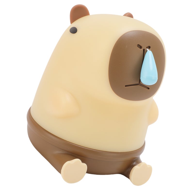 Capybara Night Light 1200mAh Rechargeable Warm LED - Safe ABS Material Blue Blocking Lamp for Kids Bedroom Camping Emergency Use - Image 4