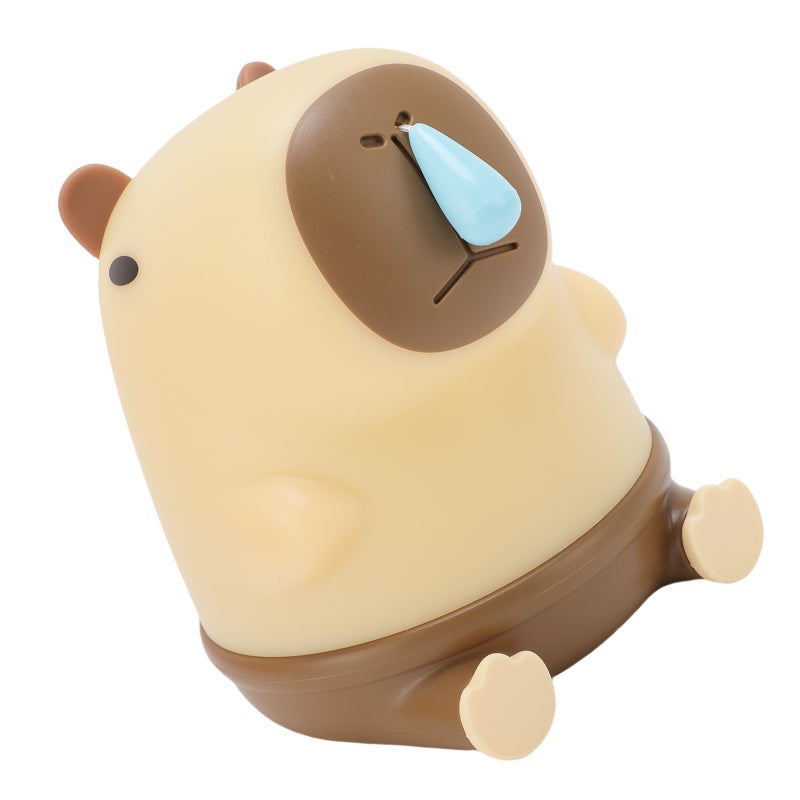 Capybara Night Light 1200mAh Rechargeable Warm LED - Safe ABS Material Blue Blocking Lamp for Kids Bedroom Camping Emergency Use - Image 5