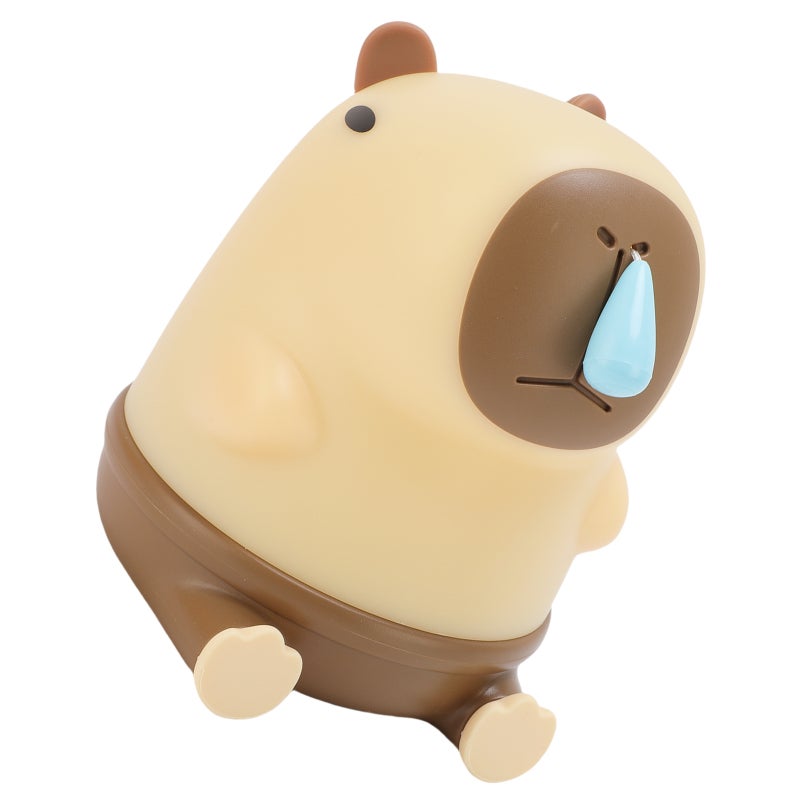 Capybara Night Light 1200mAh Rechargeable Warm LED - Safe ABS Material Blue Blocking Lamp for Kids Bedroom Camping Emergency Use - Image 3