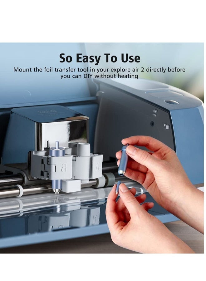 مجموعة نقلfoil 3 في 1، بديل أداة نقلfoil، مناسبة لجهاز Maker /3، Explore، Explore One وExplore Air 2/3، تشمل شفرات رفيعة ومتوسطة وجريئة (زرقاء)  - Image 2