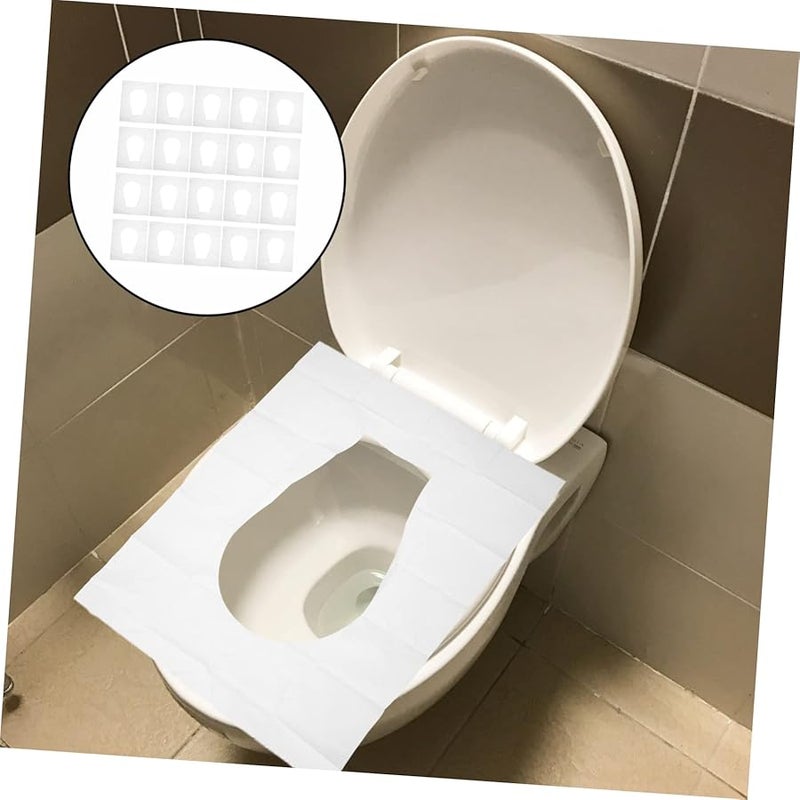 Tehaux 100 Pack Portable Disposable Toilet Seat Covers Travel Hygienic Pads For Adults And Children - Image 3
