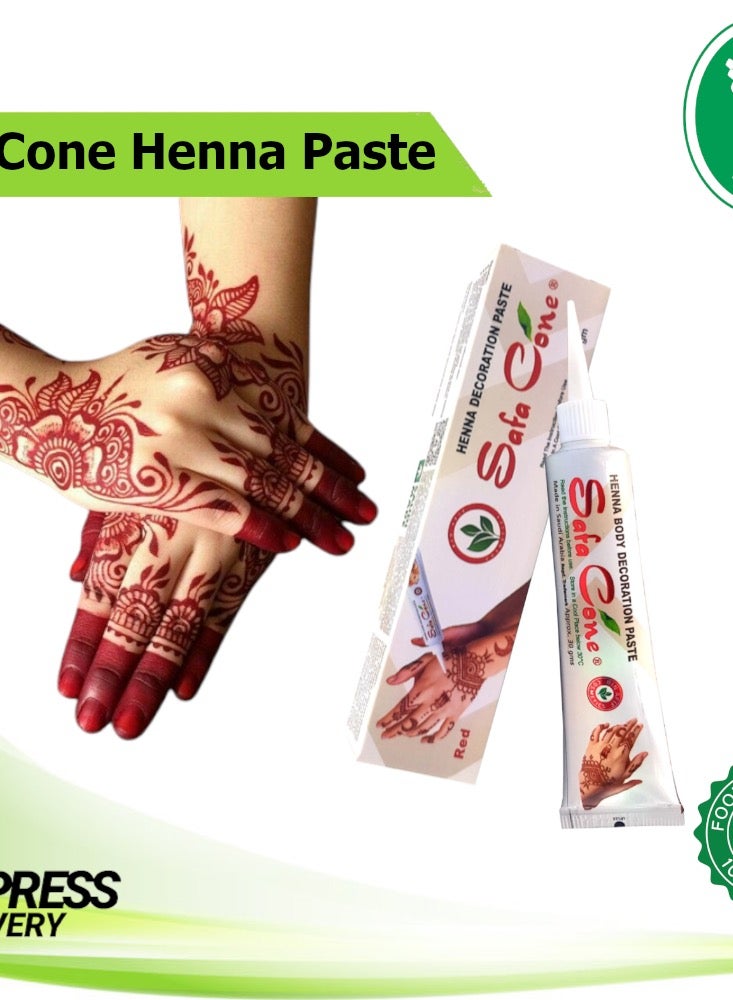 Safa Cone maroon Henna Paste for Engraving 30g Pack of 3 - Image 2