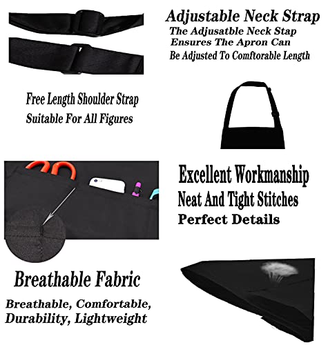 POTALKFREE 60th Birthday Gifts for Women Men, Funny Chef Aprons with Pockets, 60 Years Old Kitchen Cooking Grilling Apron for Grandma Grandpa Dad Mom - Image 3