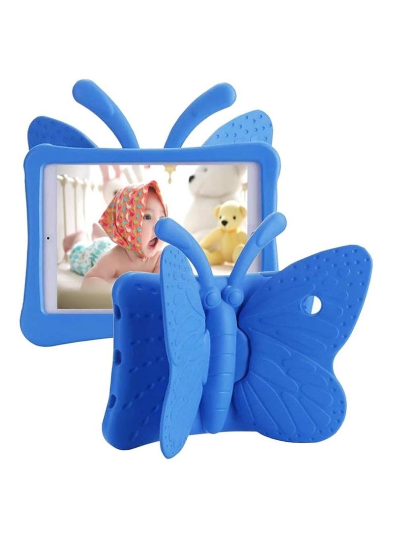 Raxoom iPad Mini Case for Kids, Cute Butterfly Wing Double as Stand Light Weight Kid-proof Durable EVA Foam Protective Tablet Bumper Cover for Apple iPad mini 1/2/3/4 - Blue - Image 1