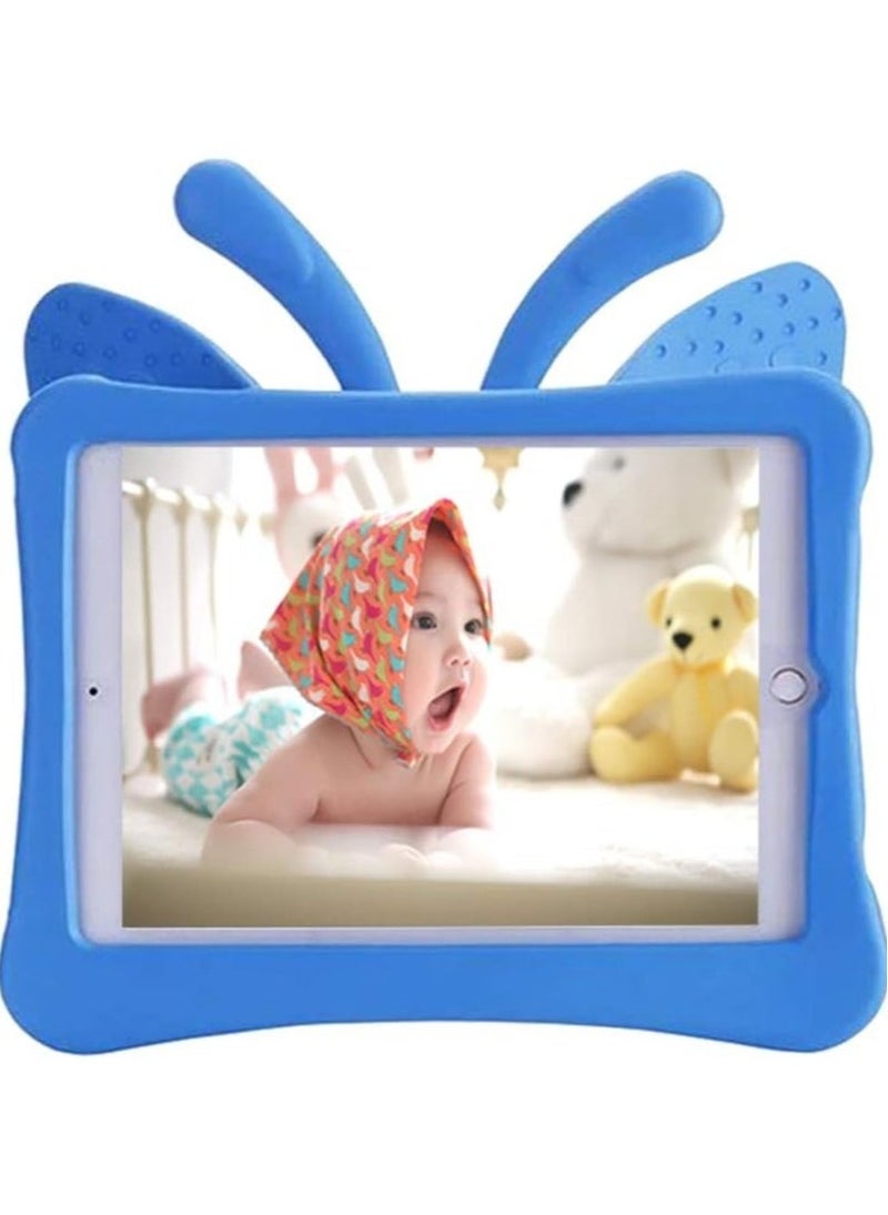 Raxoom iPad Mini Case for Kids, Cute Butterfly Wing Double as Stand Light Weight Kid-proof Durable EVA Foam Protective Tablet Bumper Cover for Apple iPad mini 1/2/3/4 - Blue - Image 4