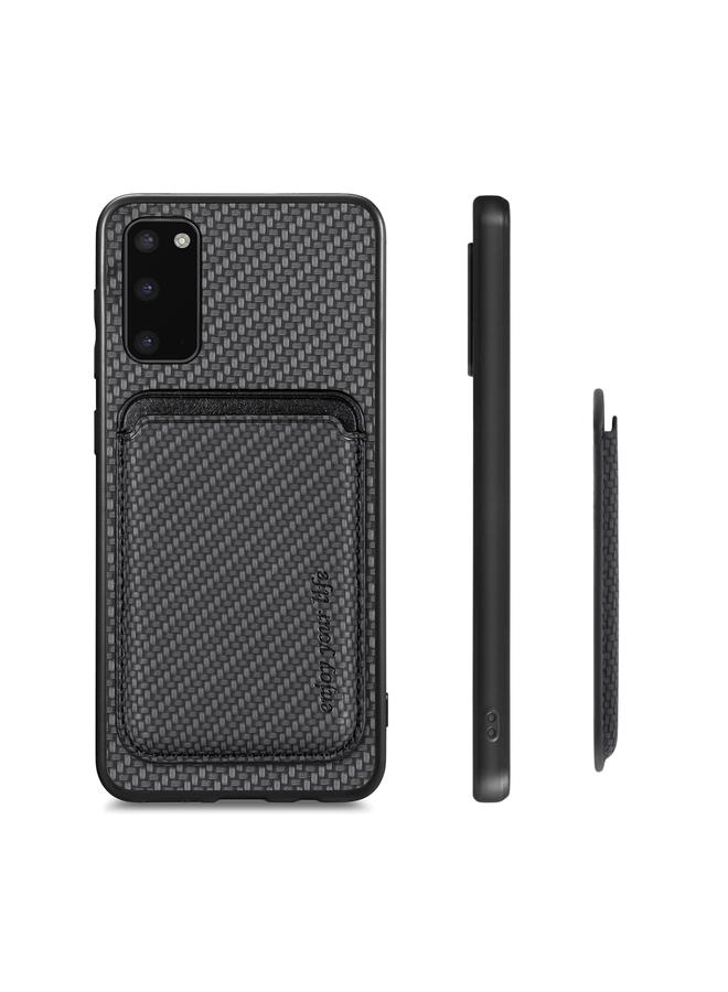 S-TOP Case For Samsung Galaxy S20 Carbon Fiber Leather Card Magsafe Magnetic Phone Case - Image 2