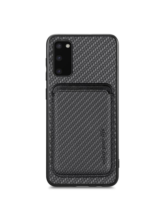 S-TOP Case For Samsung Galaxy S20 Carbon Fiber Leather Card Magsafe Magnetic Phone Case - Image 1
