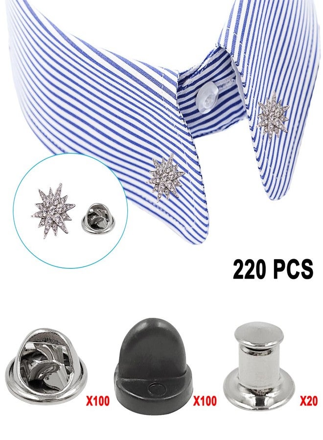 lyfLux 220 Pieces Pin Backs, lyfLux Rubber and Metal Locking pin Backs Suitable for Badge Insignia, Tie Tacks and Jewelry Replacement - Image 2
