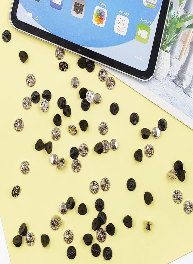 lyfLux 220 Pieces Pin Backs, lyfLux Rubber and Metal Locking pin Backs Suitable for Badge Insignia, Tie Tacks and Jewelry Replacement - Image 4