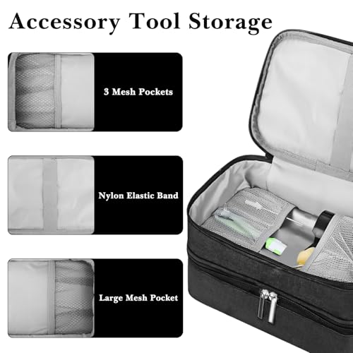 Linkidea Hand Blender Storage Bag 2 Layers Immersion Blender Handheld Organizer Portable Hand Storage Bag with Hand Strap Compatible with Basics 500 MQ505 KHBV53 Model Hand Blender Storage - Image 3