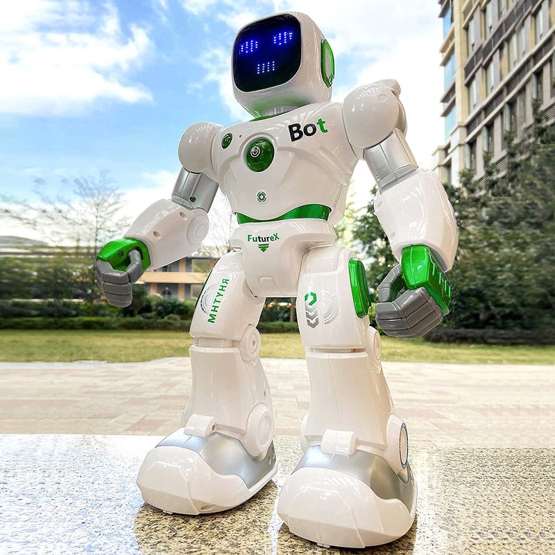 Ruko 1088 Large Robot Toys for Boys STEM Programmable Remote Control Robot Electronics Educational Birthday for Kids 4 5 6 7 8 Year Old Green - Image 2