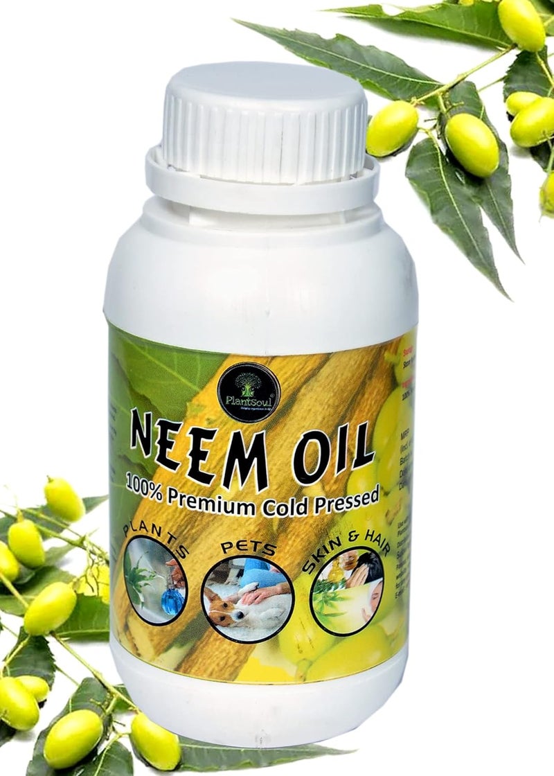 Plantsoul Plantsoul Neem Oil 100 Cold Pressed and Unrefined for Plants Pets Skin and Hair with Free Measuring Cup Water Soluble 250 ml  - Image 1