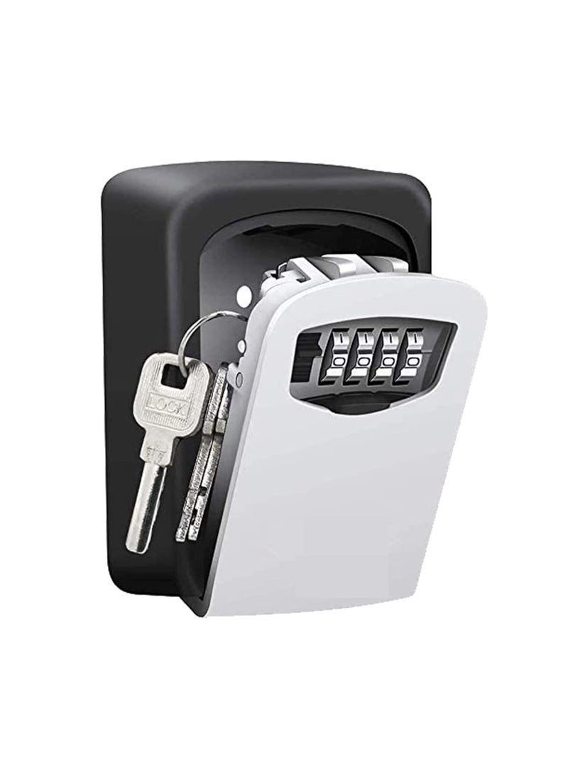 GOBBLER - GOBBLER Black Silver Wall Mounted Metal Key Safe Storage Box for Keys with Combination Code Password KLB14 - Image 1