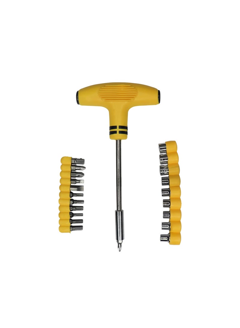 Electronicspices Electronic Spices 24 In 1 JL1080 Screwdriver Set Mini Screwdriver With 12Pcs Bits 9Pcs Screw Sockets Repair Tool Kit With Case For Electronics Phone Camera Laptop Watch Computer  - Image 1