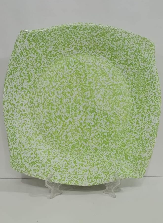 Pure 136149 melamine granite large square pie plate for dessert for home and restaurant - green