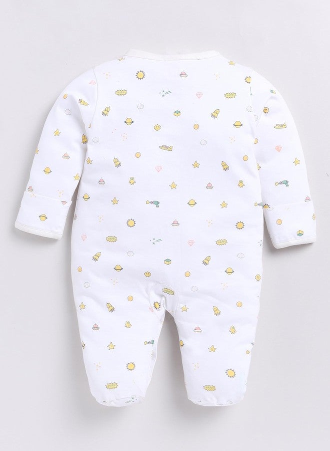 Dollar Junior Tiny Crews Baby Boys & Baby Girls Shoe Romper - White, 1-3M - Image 2